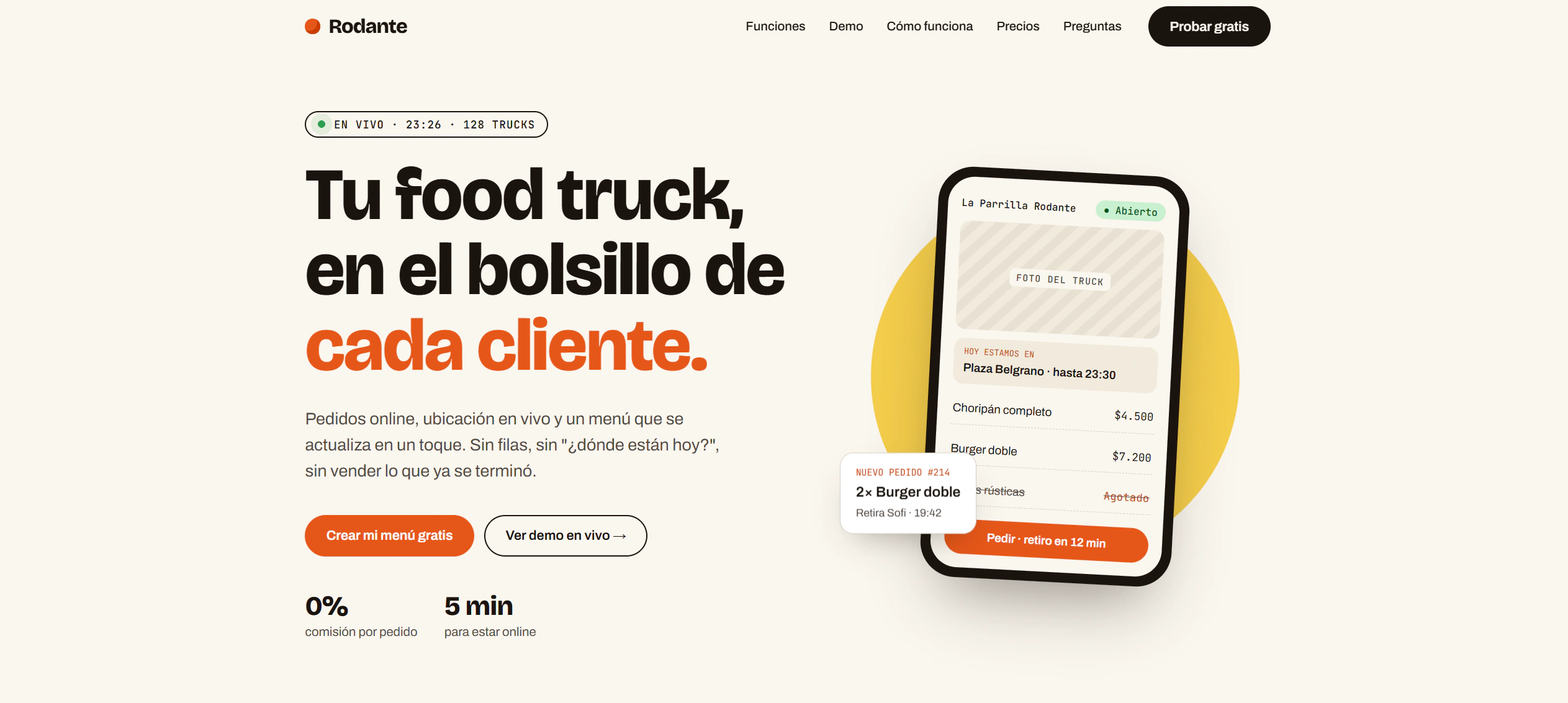 Para food trucks y comida rápida
