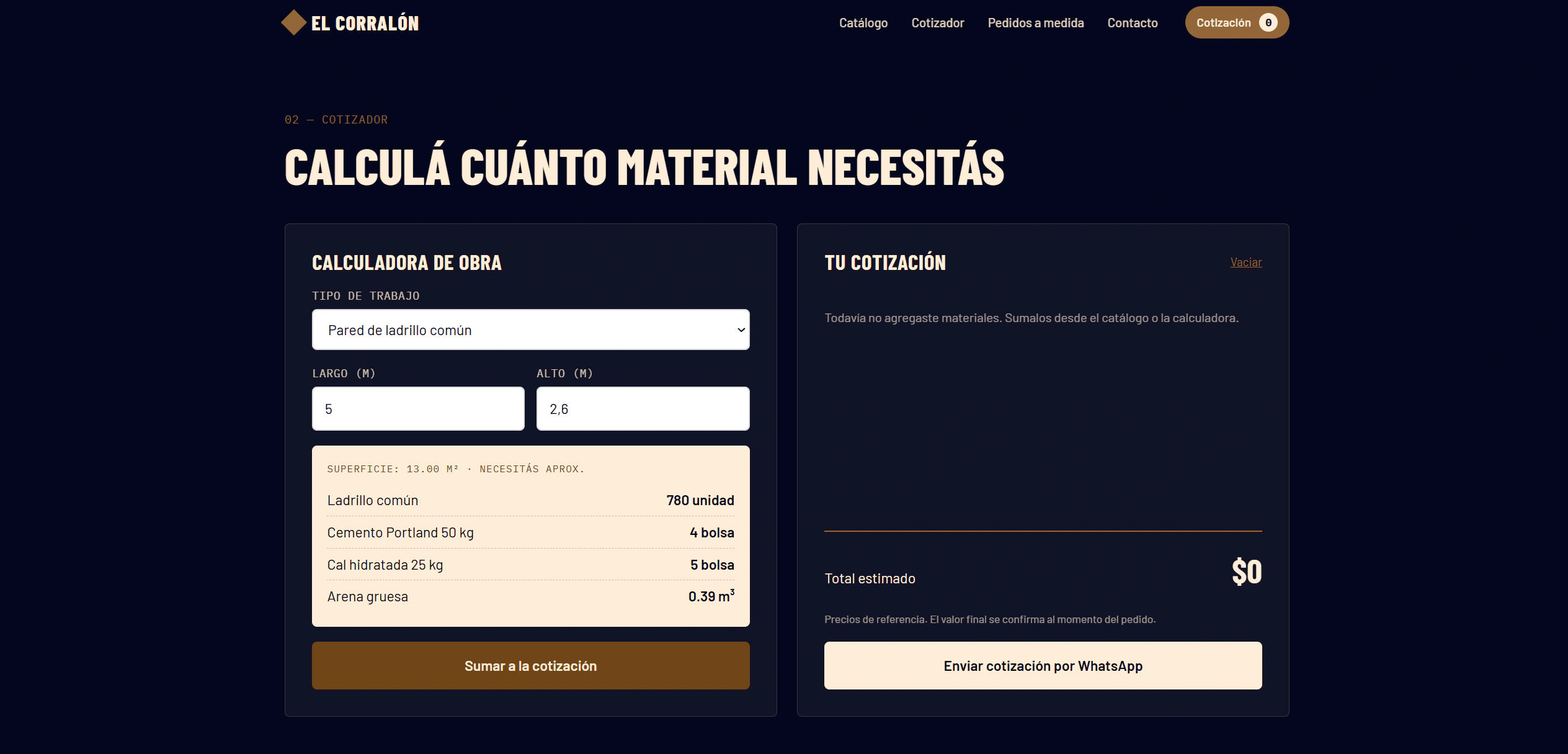 Para ferreterías y corralones