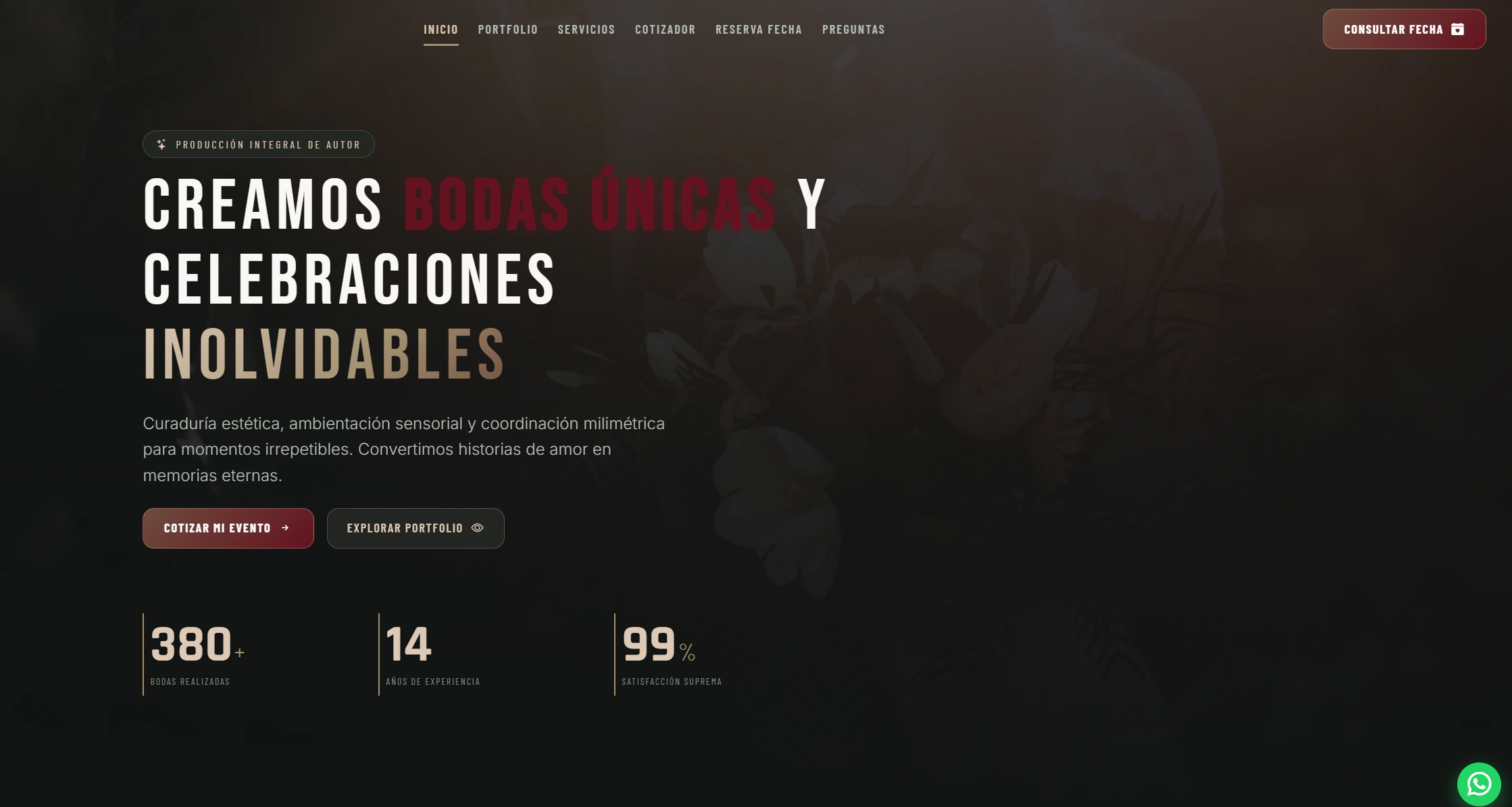 Para organizadores de eventos y bodas