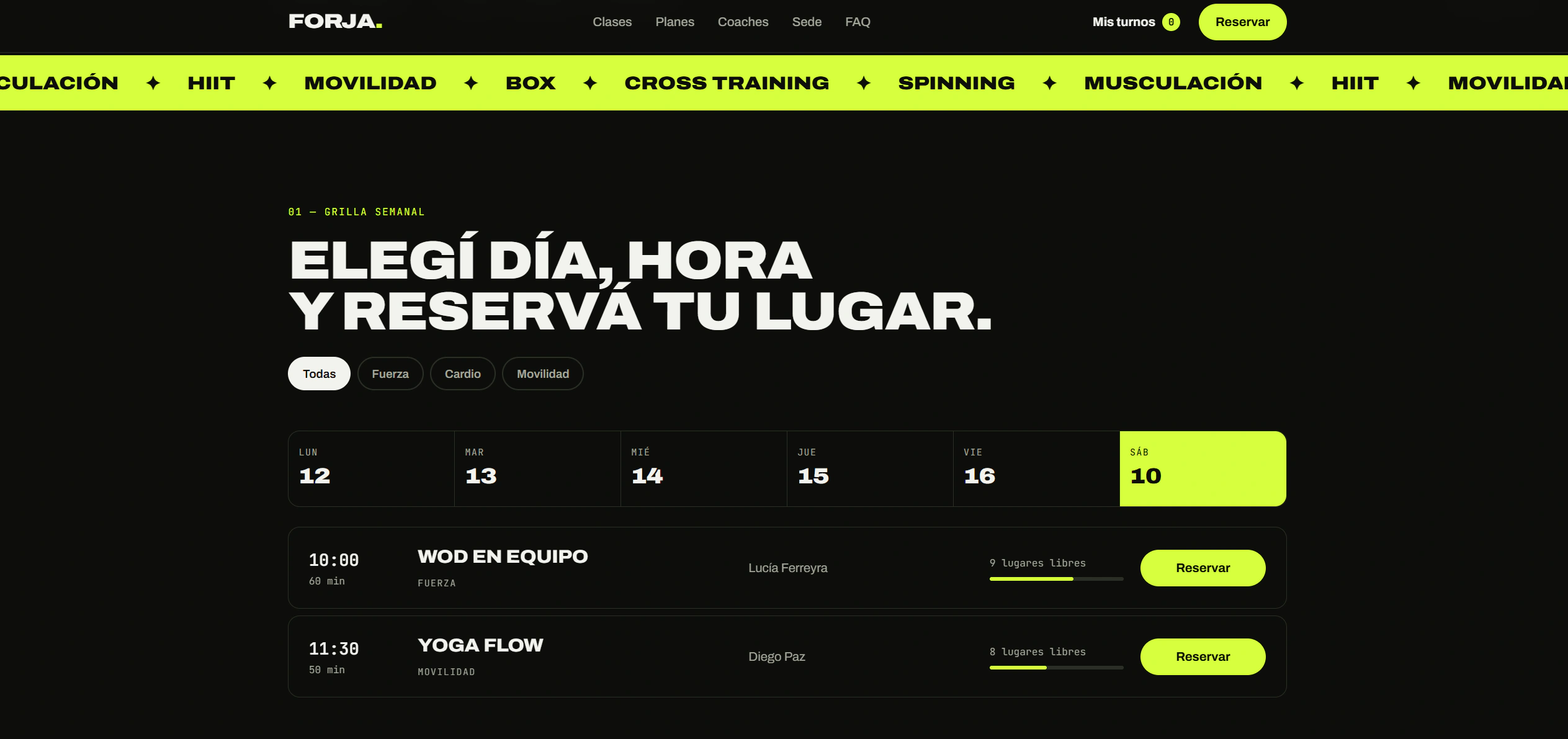 Para gimnasios y centros de entrenamiento