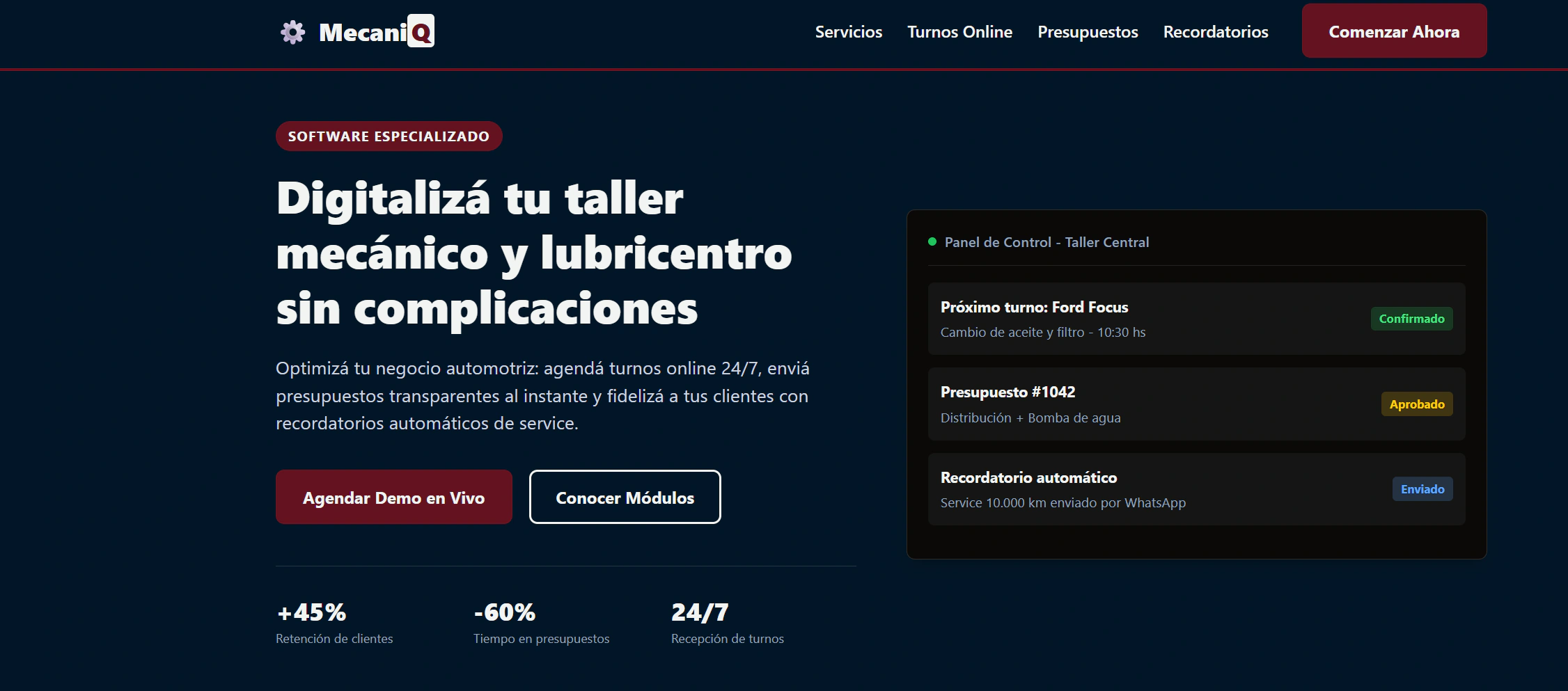 Para talleres mecánicos y lubricentros