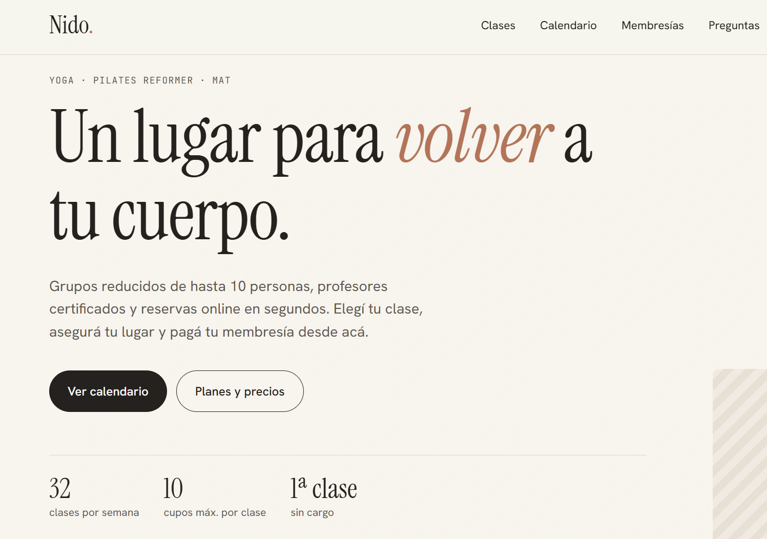 Para estudios de yoga y pilates